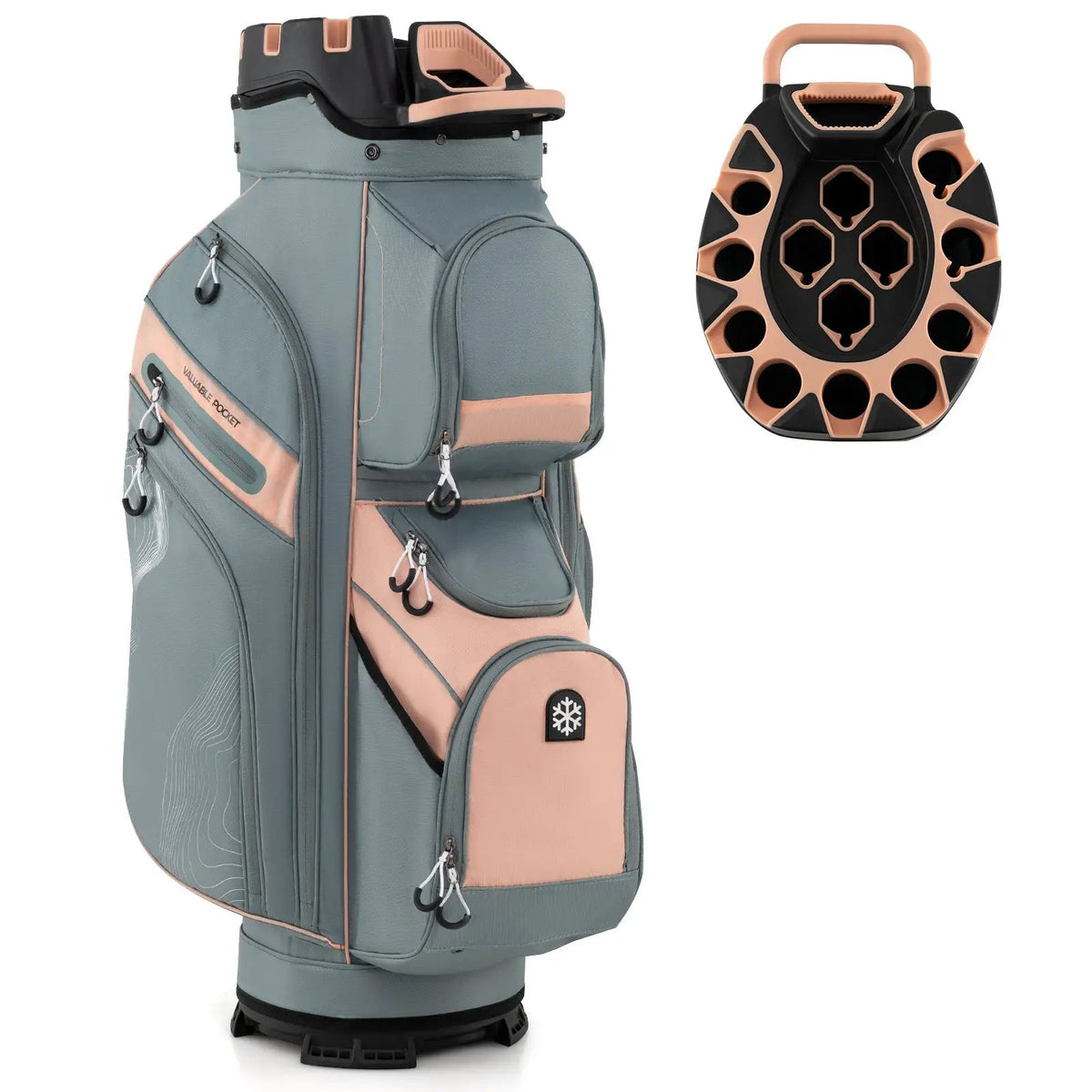 Molded Lock Top Golf Cart Bag with 14-Way Full Length Dividers and 11 Pockets, photo 8 of 36