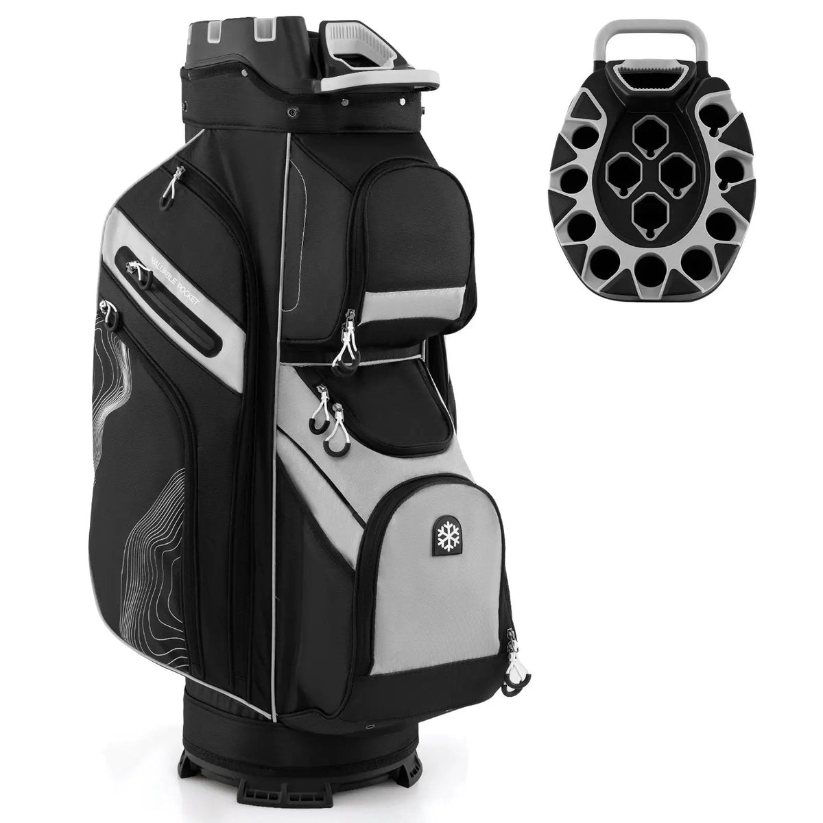 Molded Lock Top Golf Cart Bag with 14-Way Full Length Dividers and 11 Pockets, photo 7 of 36