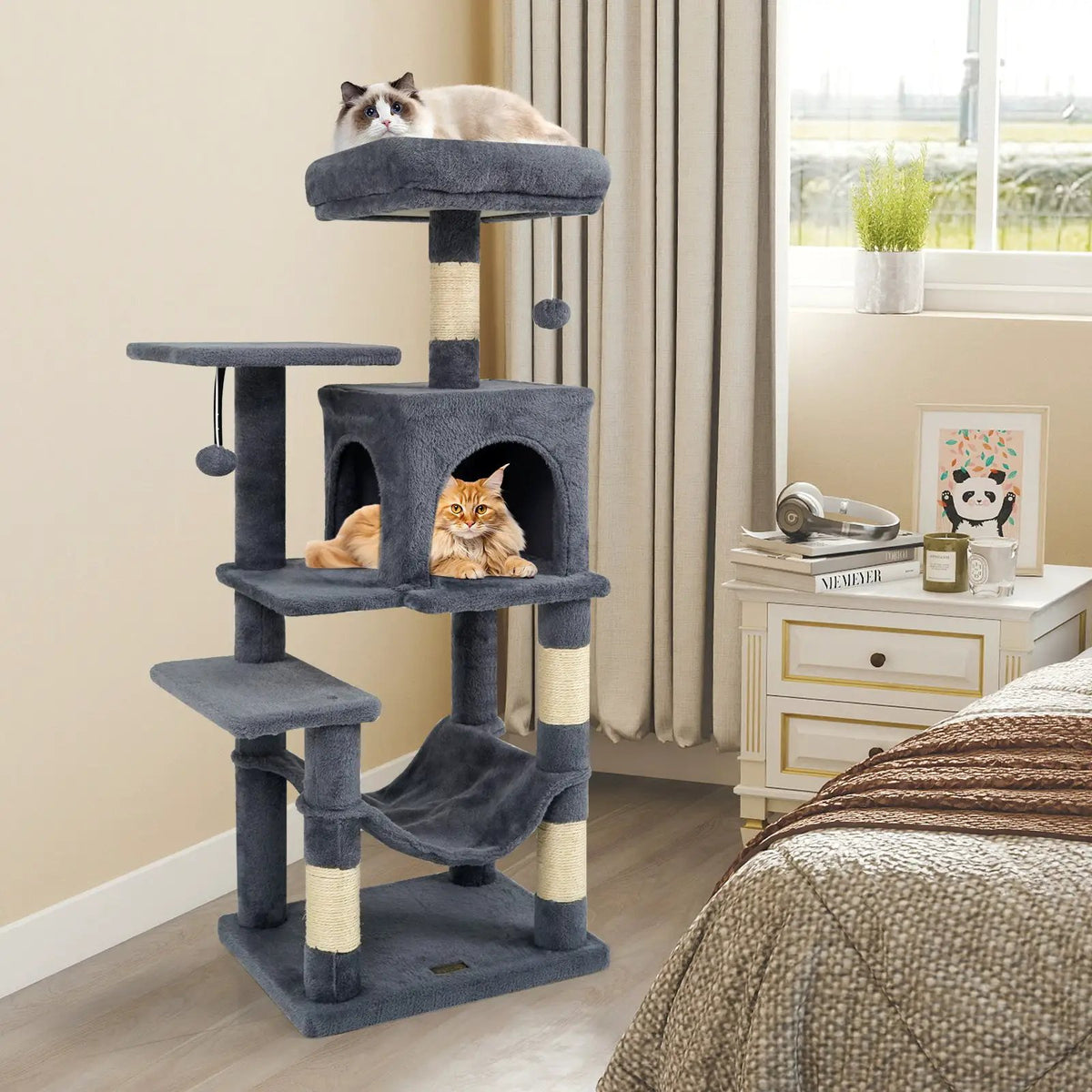 Multi-Level Cat Tower with 2-Door Condo and Padded Top Perch, photo 27 of 40