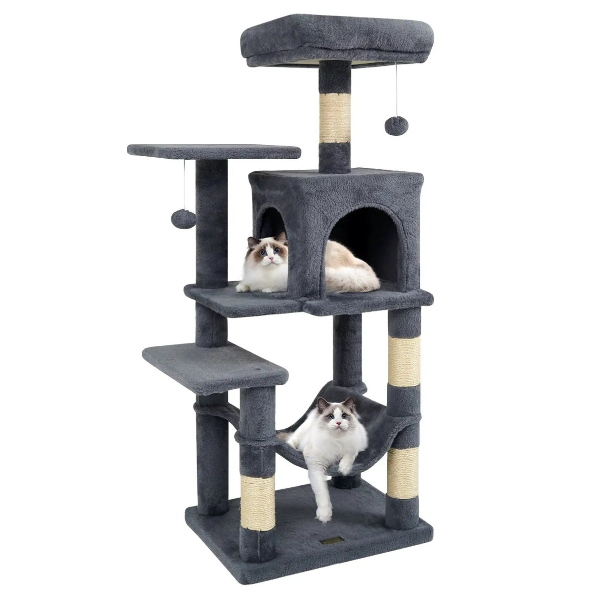 Multi-Level Cat Tower with 2-Door Condo and Padded Top Perch, photo 4 of 40