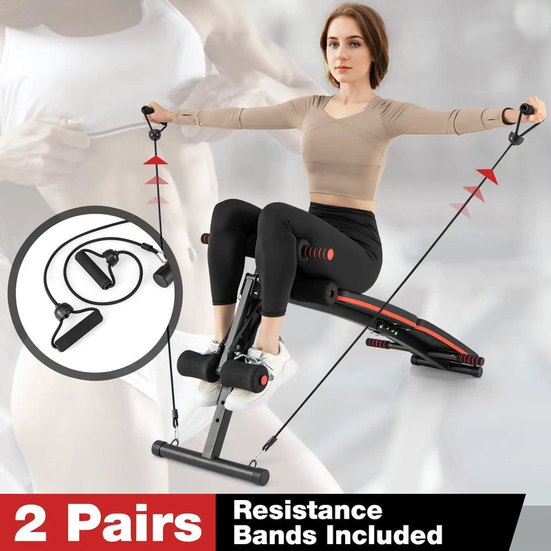 Multifunctional Sit up Bench 4 Position Adjustable Metal Workout Bench by DirectDeals