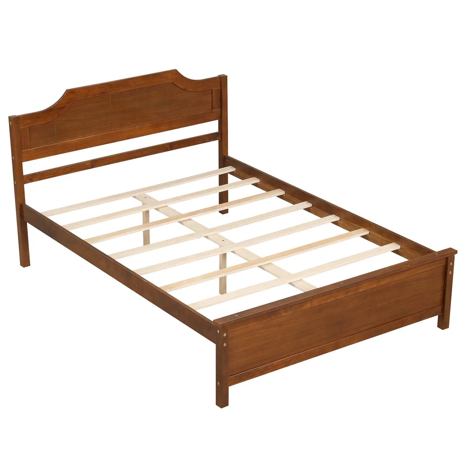 Solid Wood Platform Bed Frame with Headboard by DirectDeals