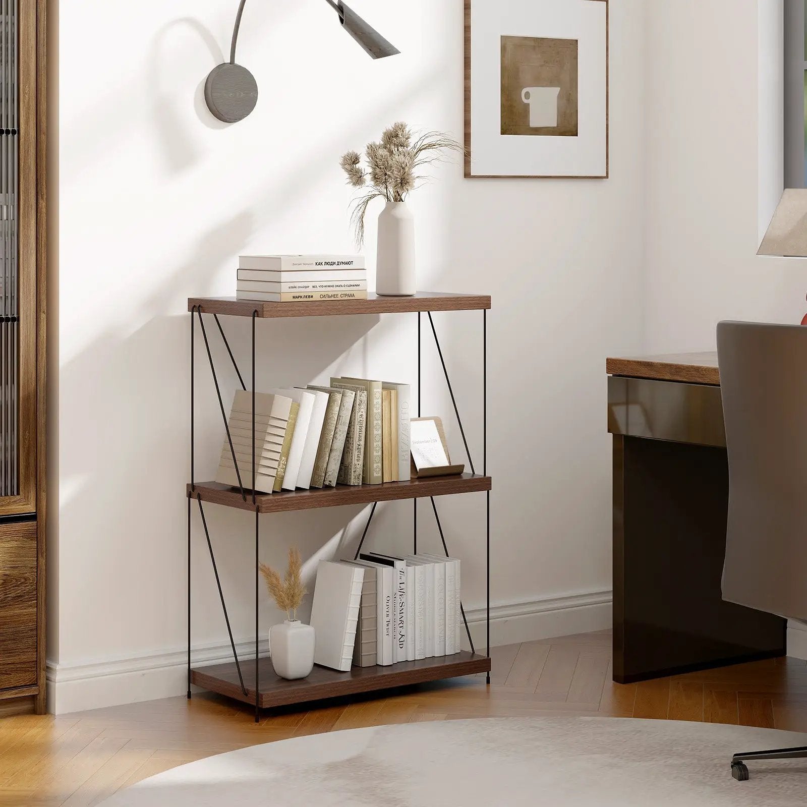 2/3/4/5-Tier Multipurpose Display Rack with Metal Frame-34 inches by DirectDeals