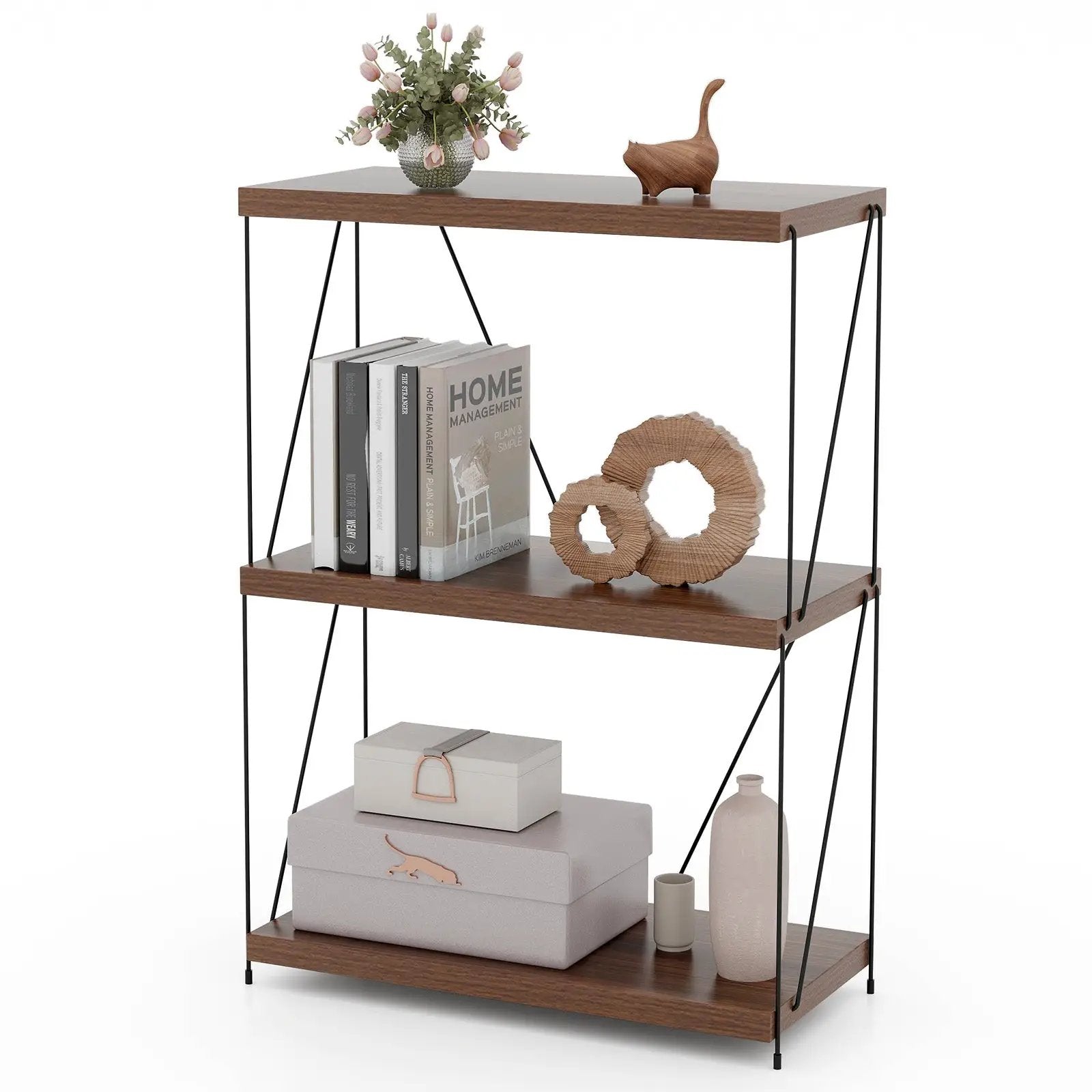 2/3/4/5-Tier Multipurpose Display Rack with Metal Frame-34 inches by DirectDeals