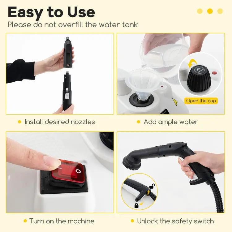 1800W Multipurpose Steam Cleaner with 61 oz Tank by DirectDeals