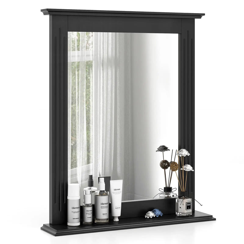 Wall-Mounted Multipurpose Vanity Mirror with Shelf by DirectDeals