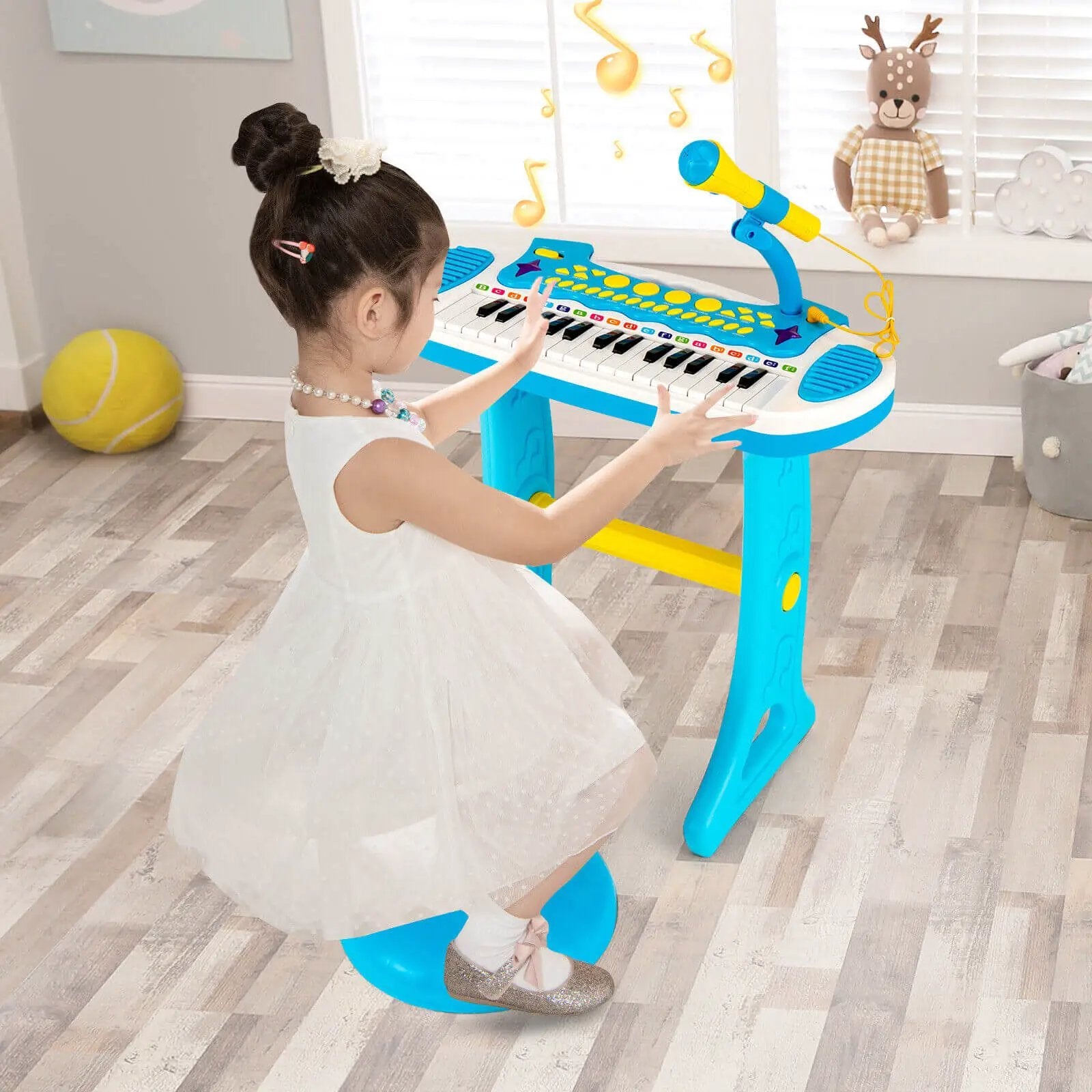 31-Key Kids Piano Keyboard Toy with Microphone and Multiple Sounds for Age 3+ by DirectDeals