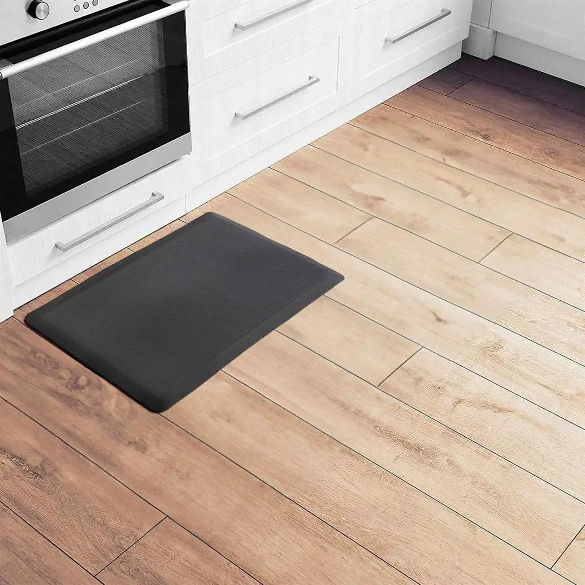 Anti-Fatigue Kitchen Mat, Black by Hauteloom