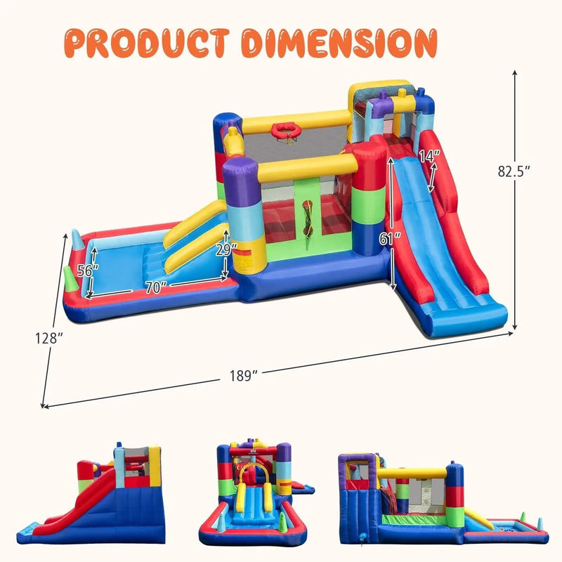 Inflatable Bounce House with 680W Blower and Ball Pit by DirectDeals