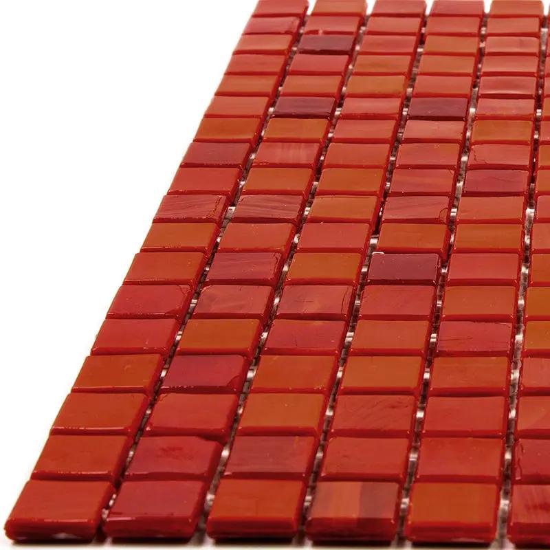 Rose Red 12x12 Glossy Uniform Square Glass Mosaic Tile (20 pack, 18.69 sq ft/case) by Apollo Tile