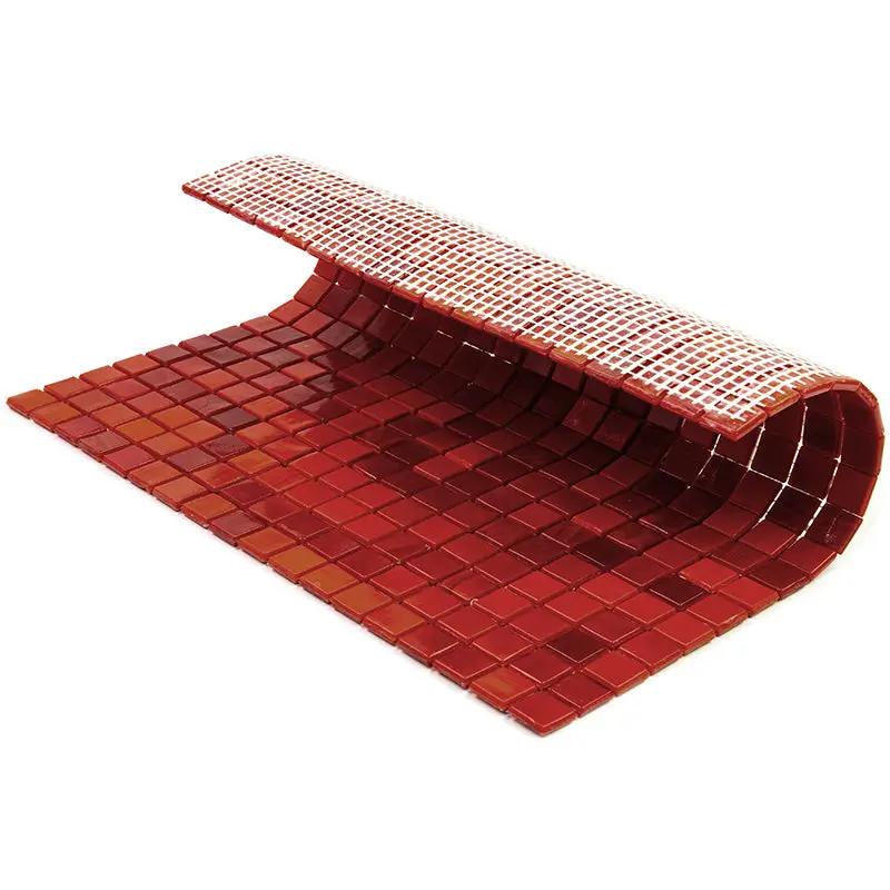 Rose Red 12x12 Glossy Uniform Square Glass Mosaic Tile (20 pack, 18.69 sq ft/case) by Apollo Tile