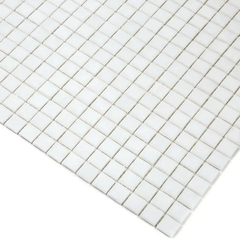 Pearl White 12x12 Glossy Uniform Square Glass Mosaic Tile (20 pack, 18.69 sq ft/case) by Apollo Tile