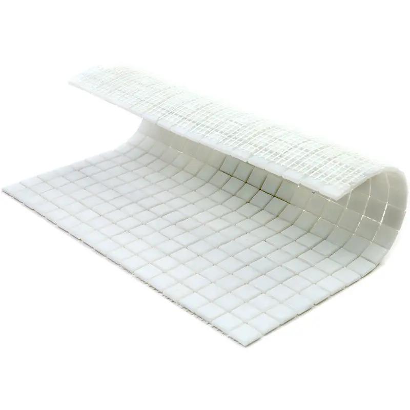 Pearl White 12x12 Glossy Uniform Square Glass Mosaic Tile (20 pack, 18.69 sq ft/case) by Apollo Tile