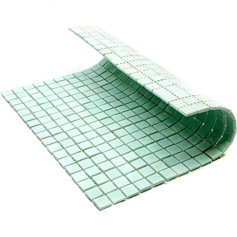 Light Blue-Green 12x12 Glossy Uniform Square Glass Mosaic Tile (20 pack, 18.69 sq ft/case) by Apollo Tile