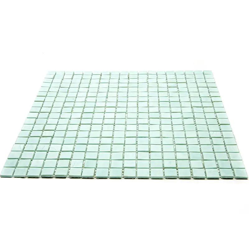 Light Blue-Green 12x12 Glossy Uniform Square Glass Mosaic Tile (20 pack, 18.69 sq ft/case) by Apollo Tile