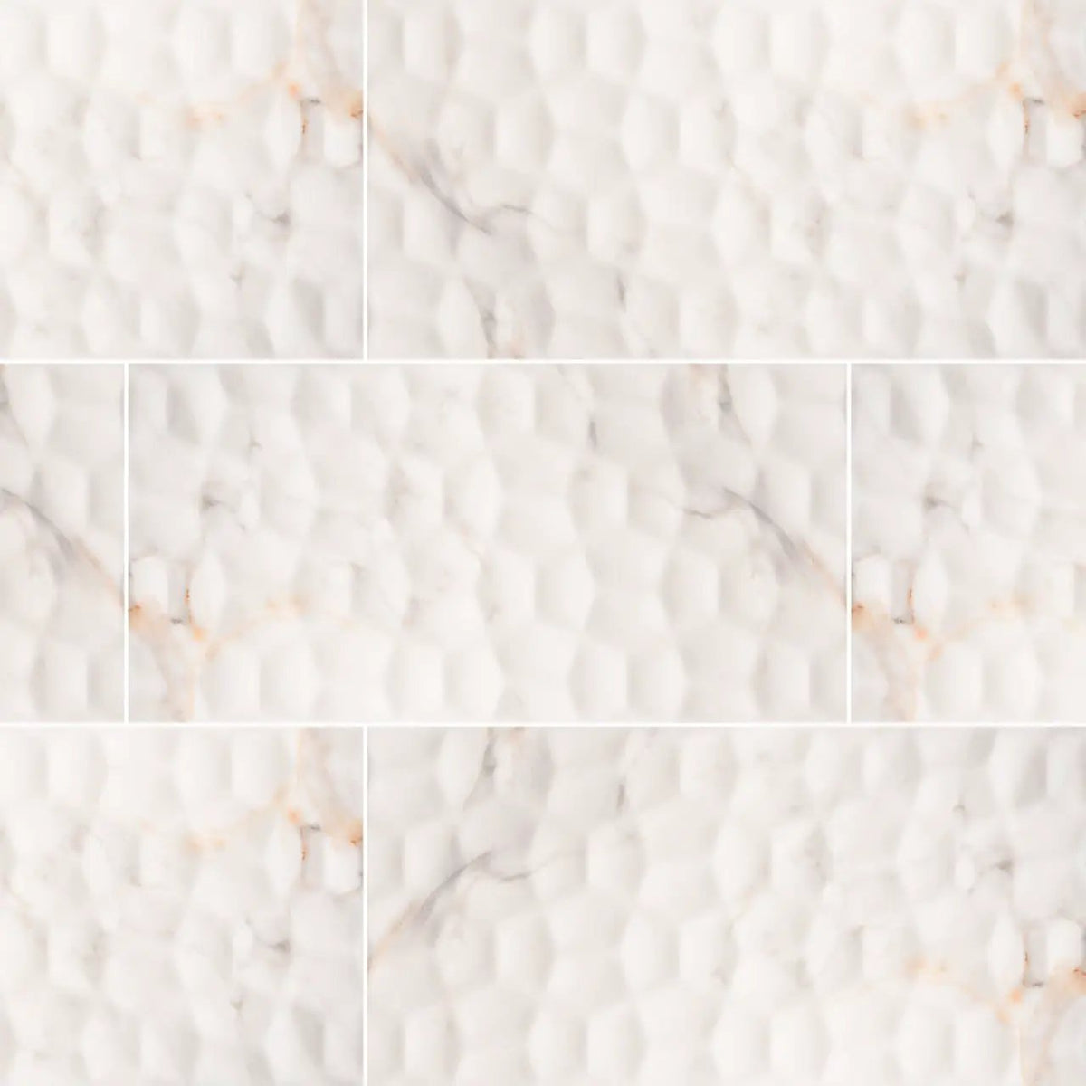 Adella Viso Calacatta 12x24 Satin Matte Ceramic Mosaics by MSI Surfaces