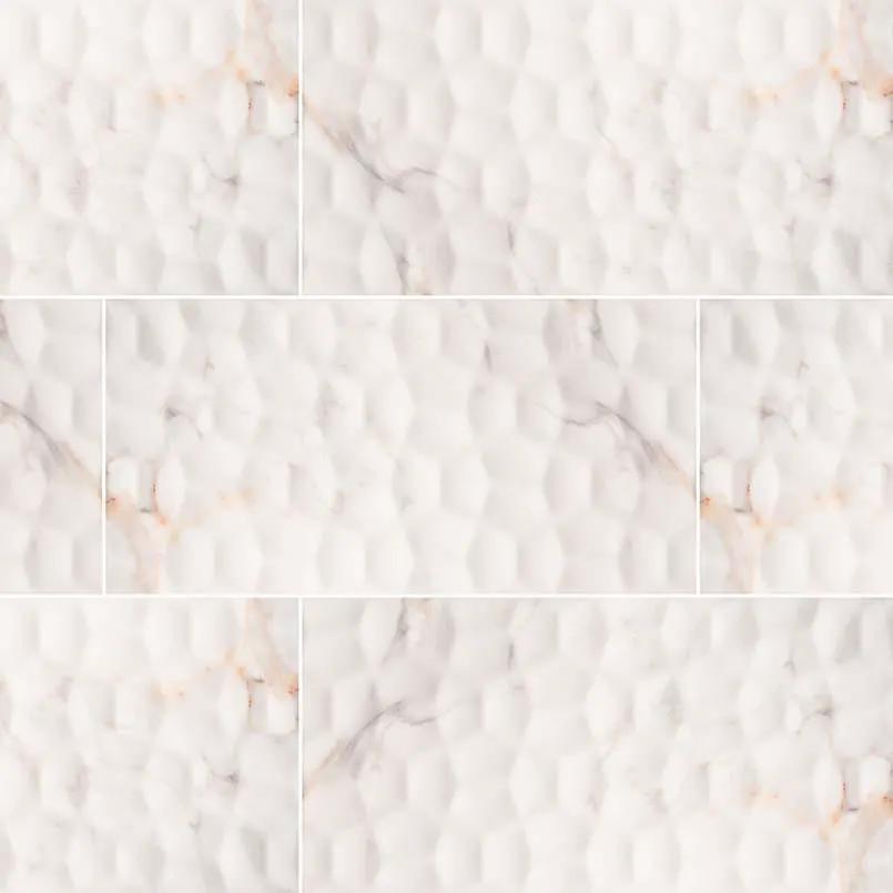 Adella Viso Calacatta 12x24 Satin Matte Ceramic Mosaics by MSI Surfaces