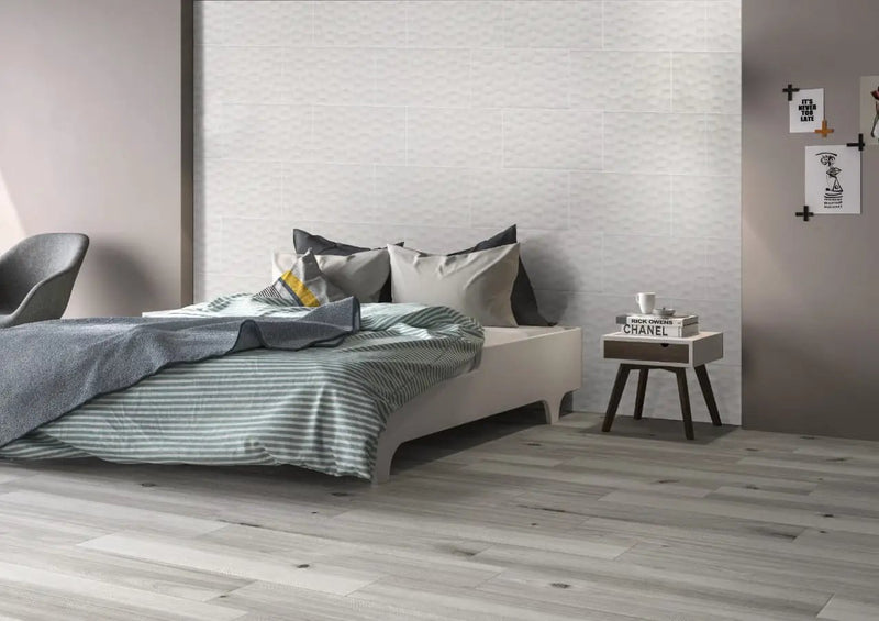 Adella Viso White 12x24 Satin Matte Ceramic Mosaics by MSI Surfaces