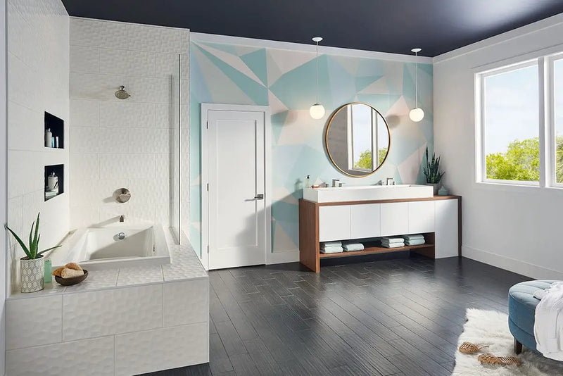 Adella Viso White 12x24 Satin Matte Ceramic Mosaics by MSI Surfaces