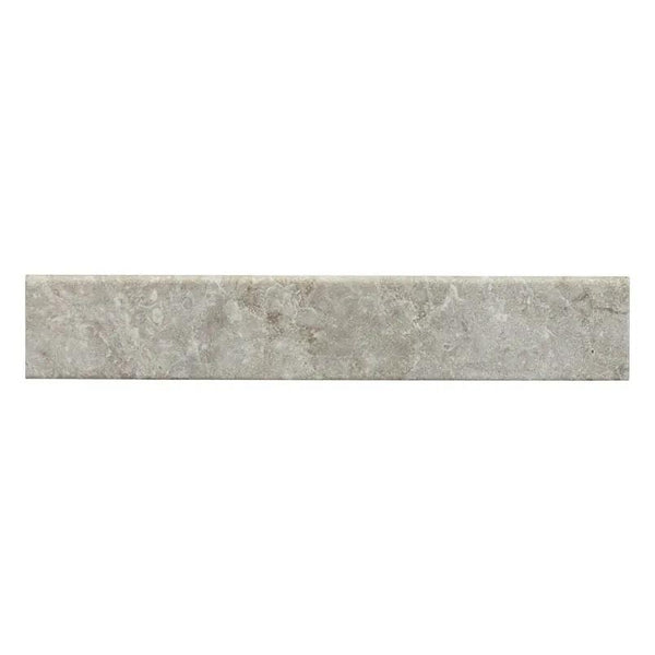 Essentials Ansello Grey Matte Bullnose Travertine Look Ceramic Moldings 3x18