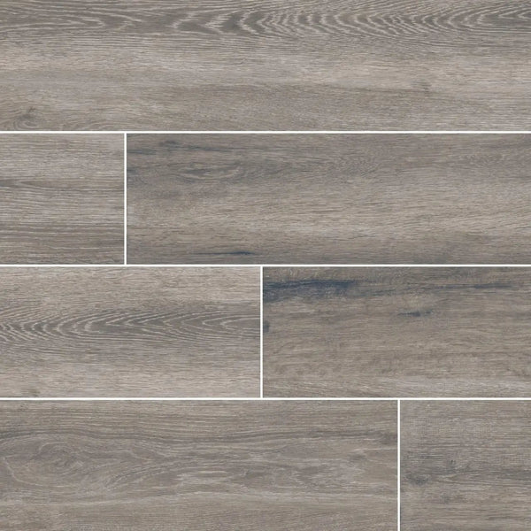 Antoni Gris Matte Wood Look Porcelain Tiles 6x36