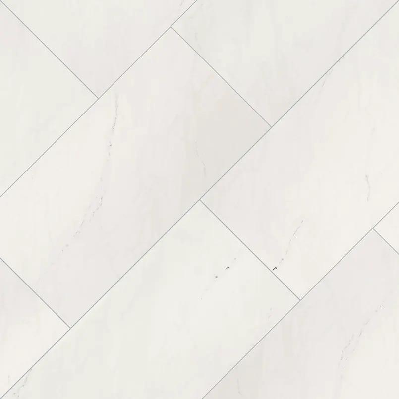 Aria Ice Polished Marble Look Porcelain Tiles 24x24 angled view