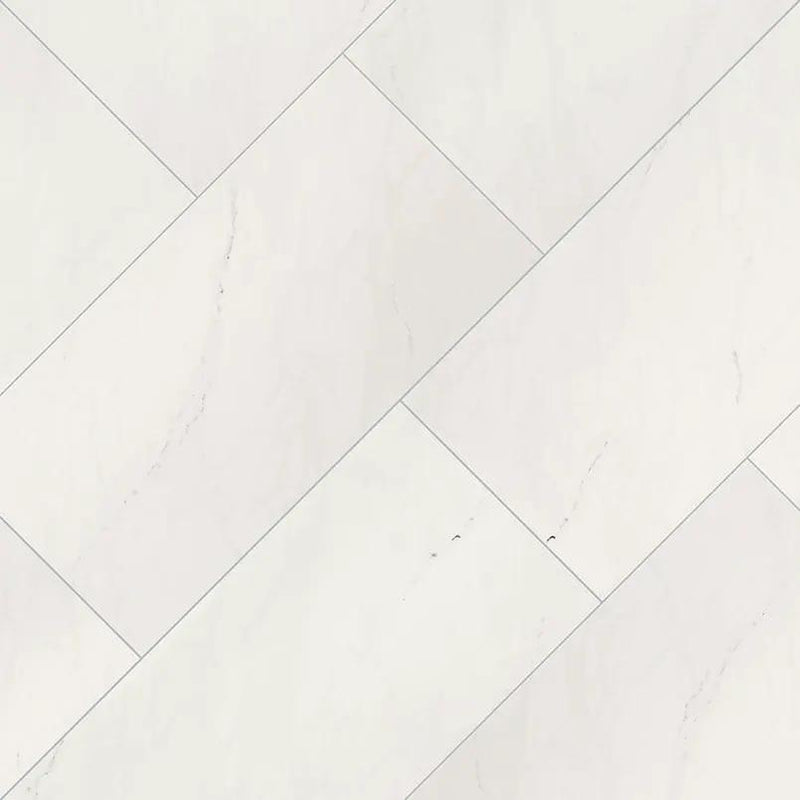 Aria Ice Polished Marble Look Porcelain Mosaics 2x4 angled view