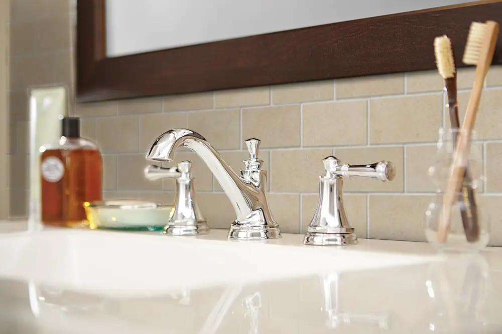 Aria Cremita Polished Marble Look Porcelain Mosaics 2x4 in a finished room