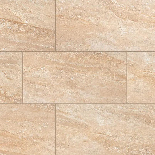 Aria Oro Polished Marble Look Porcelain Tiles 12x24