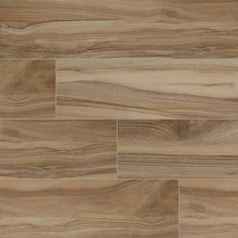 Aspenwood Amber Matte Porcelain Tiles 9x48 close up