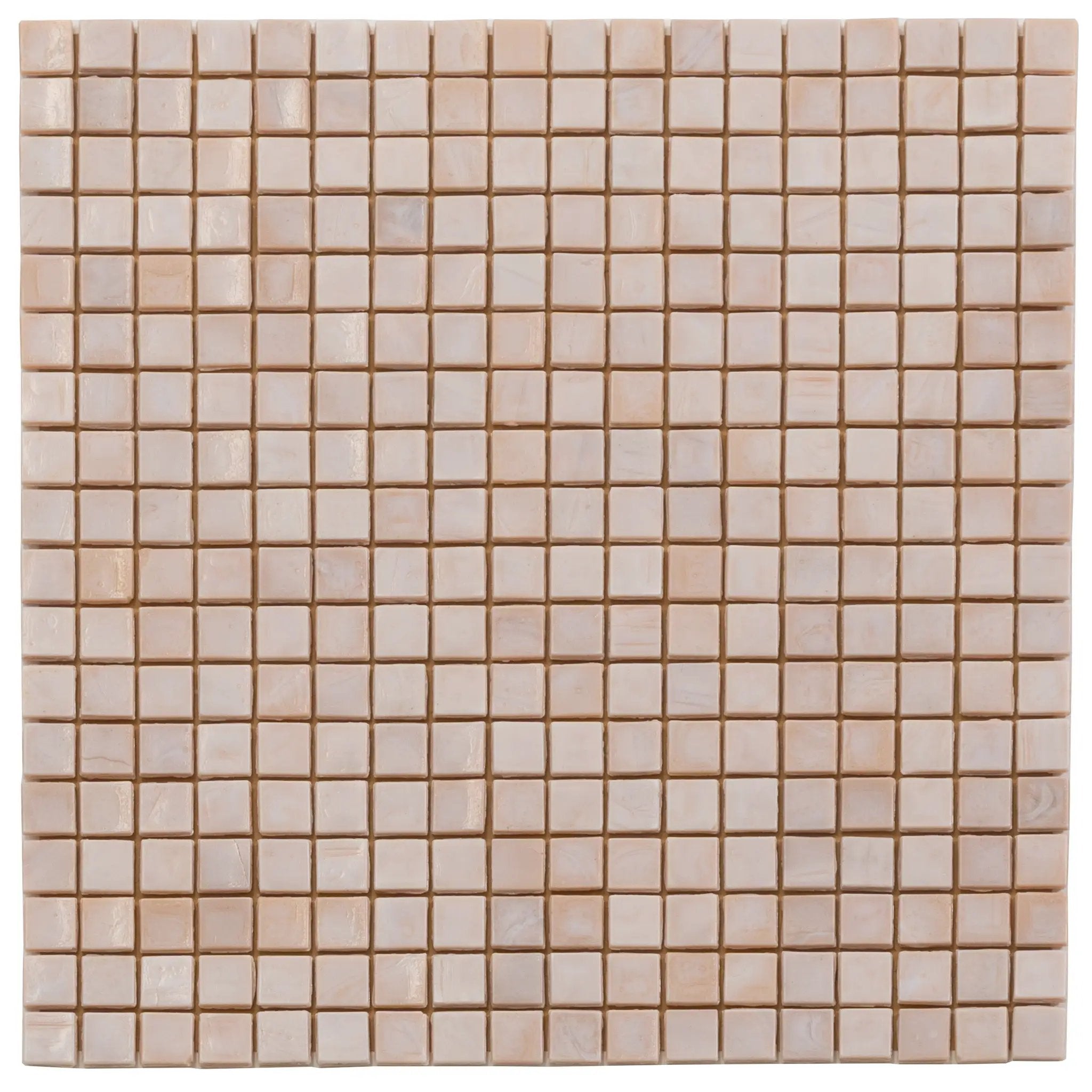 Shimmer Beige 12x12 Glossy Uniform Square Glass Mosaic Tile (20 pack, 18.69 sq ft/case) by Apollo Tile