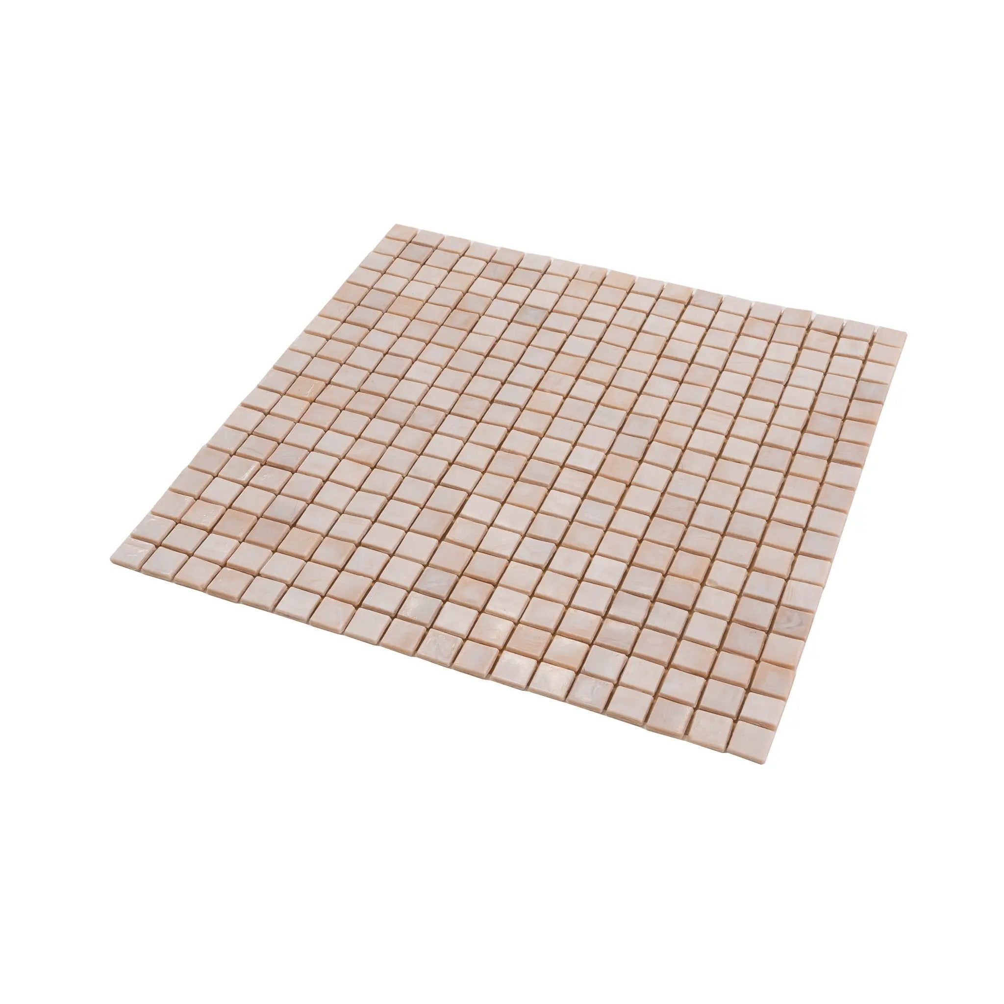 Shimmer Beige 12x12 Glossy Uniform Square Glass Mosaic Tile (20 pack, 18.69 sq ft/case) by Apollo Tile