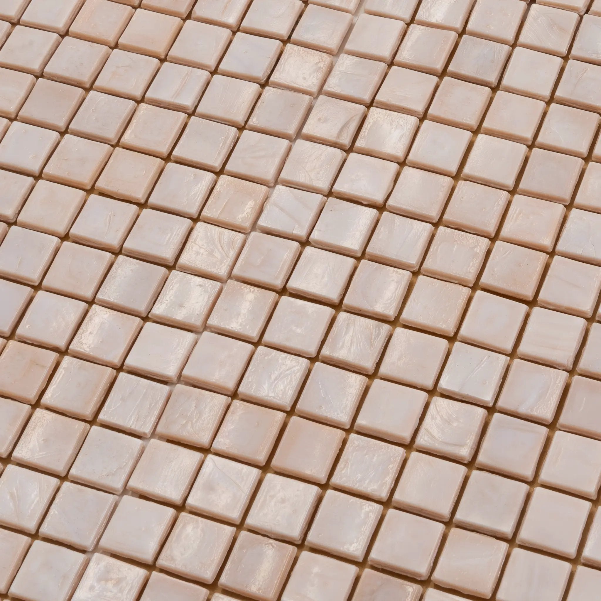 Shimmer Beige 12x12 Glossy Uniform Square Glass Mosaic Tile (20 pack, 18.69 sq ft/case) by Apollo Tile