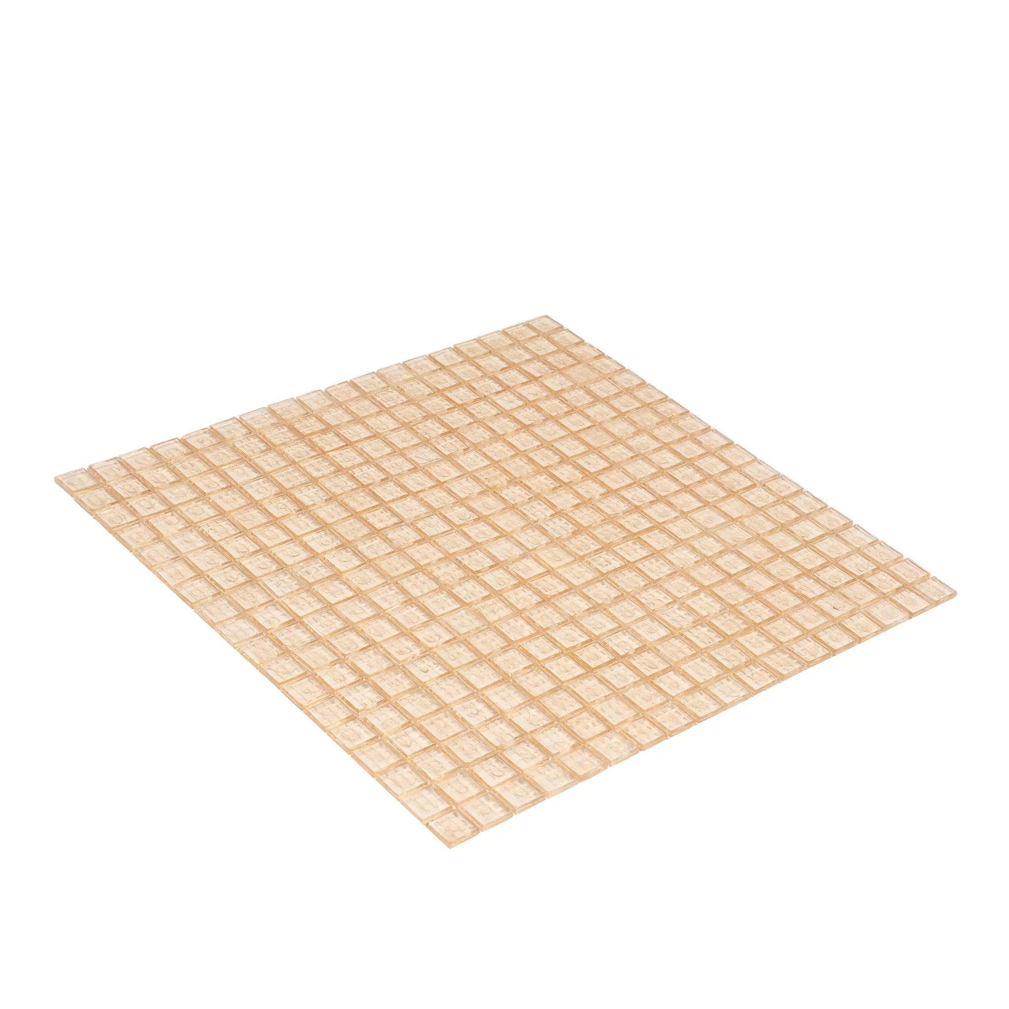 Light Fawn Beige 12x12 Glossy Uniform Square Glass Mosaic Tile (20 pack, 18.69 sq ft/case) by Apollo Tile