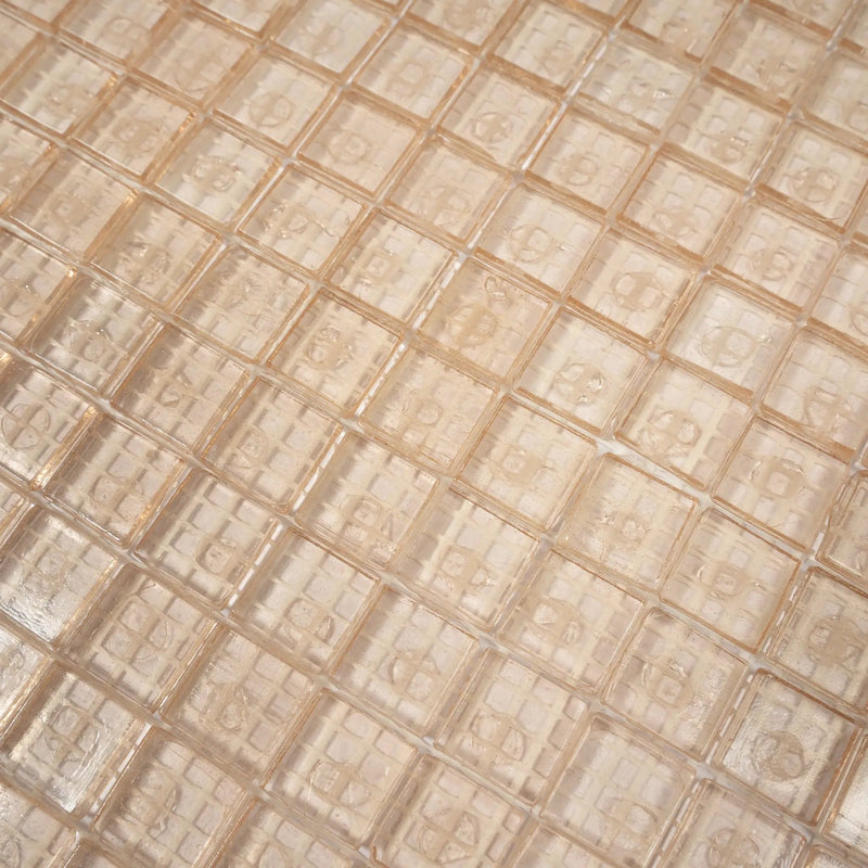 Light Fawn Beige 12x12 Glossy Uniform Square Glass Mosaic Tile (20 pack, 18.69 sq ft/case) by Apollo Tile