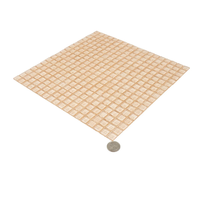 Light Fawn Beige 12x12 Glossy Uniform Square Glass Mosaic Tile (20 pack, 18.69 sq ft/case) by Apollo Tile