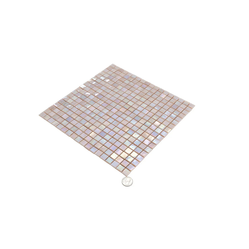 Tuscan Beige 12x12 Glossy Uniform Square Glass Mosaic Tile (20 pack, 18.69 sq ft/case) by Apollo Tile