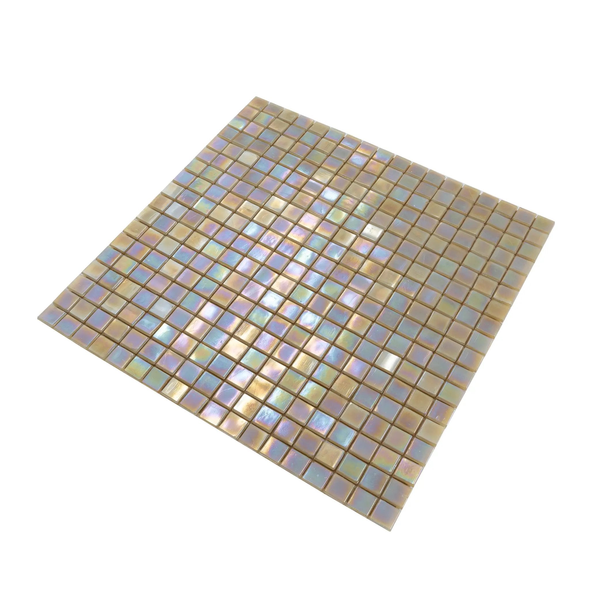 Ecru Beige 12x12 Glossy Uniform Square Glass Mosaic Tile (20 pack, 18.69 sq ft/case) by Apollo Tile