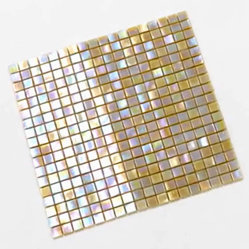 Ecru Beige 12x12 Glossy Uniform Square Glass Mosaic Tile (20 pack, 18.69 sq ft/case) by Apollo Tile