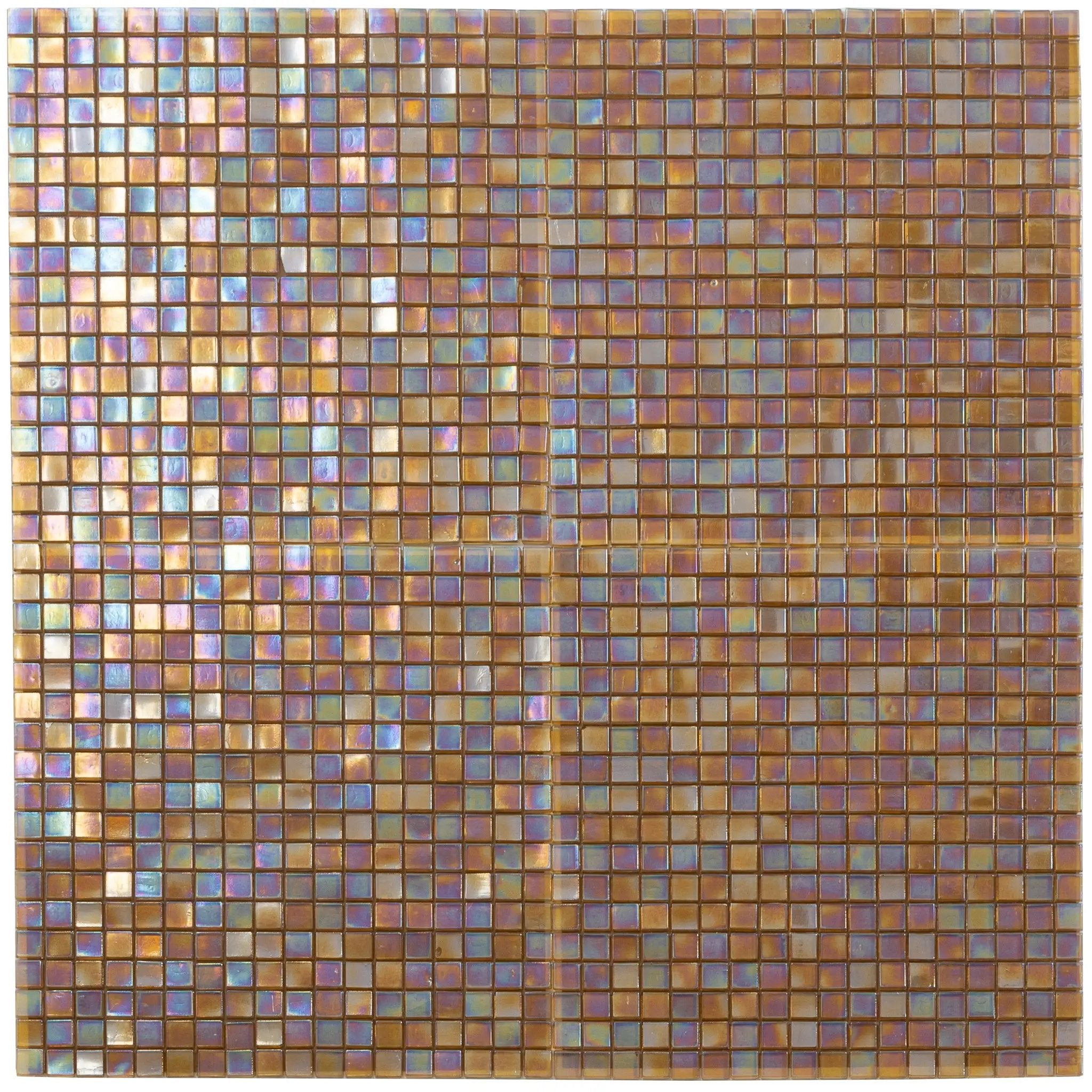 Gold Beige 12x12 Glossy Uniform Square Glass Mosaic Tile (20 pack, 18.69 sq ft/case) by Apollo Tile