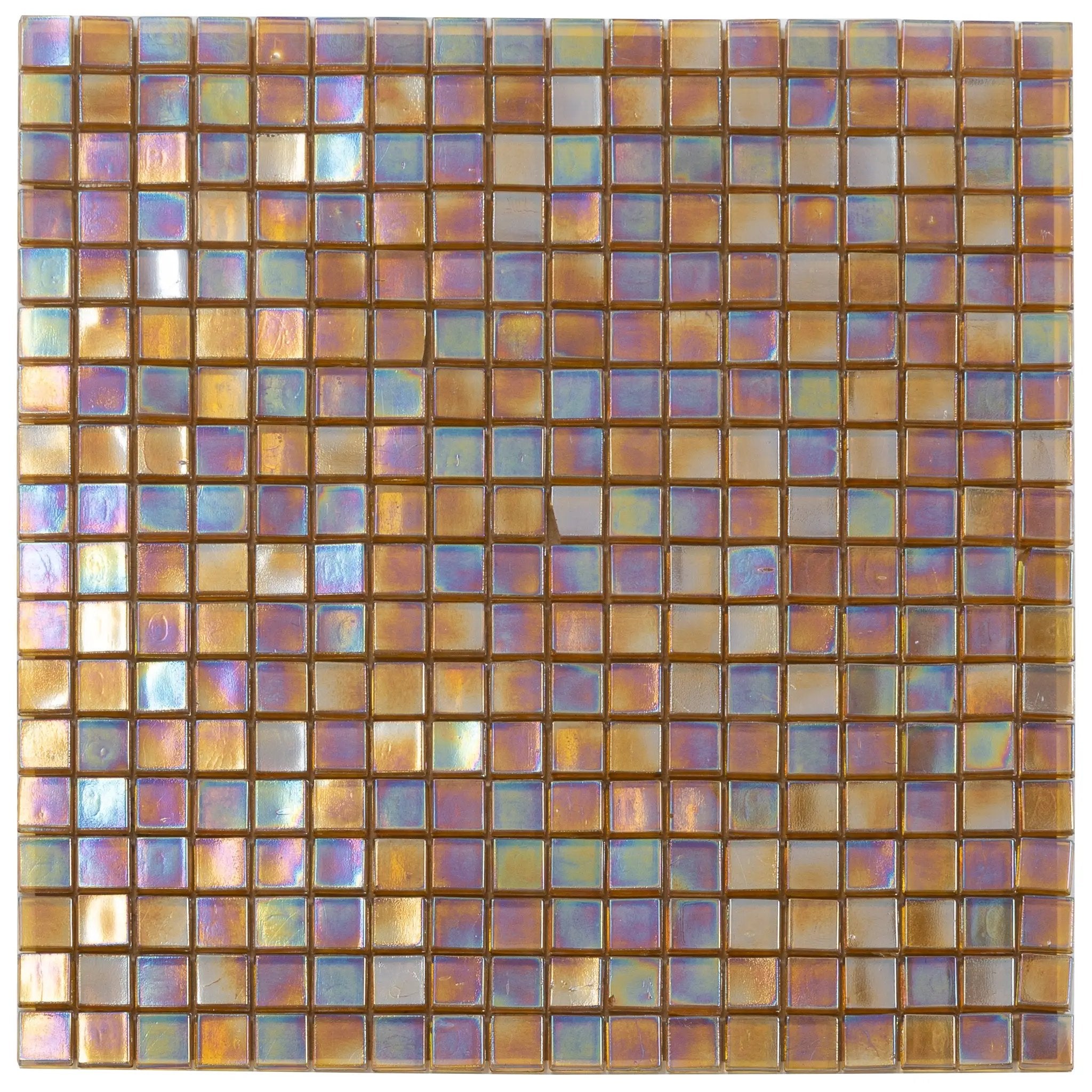 Gold Beige 12x12 Glossy Uniform Square Glass Mosaic Tile (20 pack, 18.69 sq ft/case) by Apollo Tile