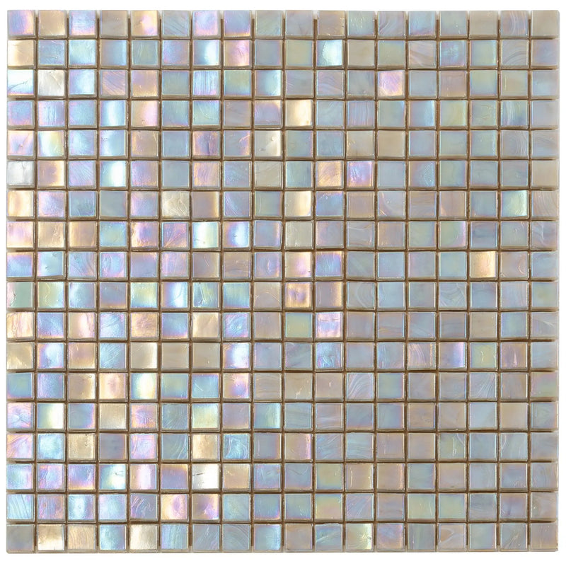 Hazelnut Beige 12x12 Glossy Uniform Square Glass Mosaic Tile (20 pack, 18.69 sq ft/case) by Apollo Tile