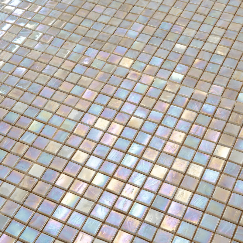 Hazelnut Beige 12x12 Glossy Uniform Square Glass Mosaic Tile (20 pack, 18.69 sq ft/case) by Apollo Tile