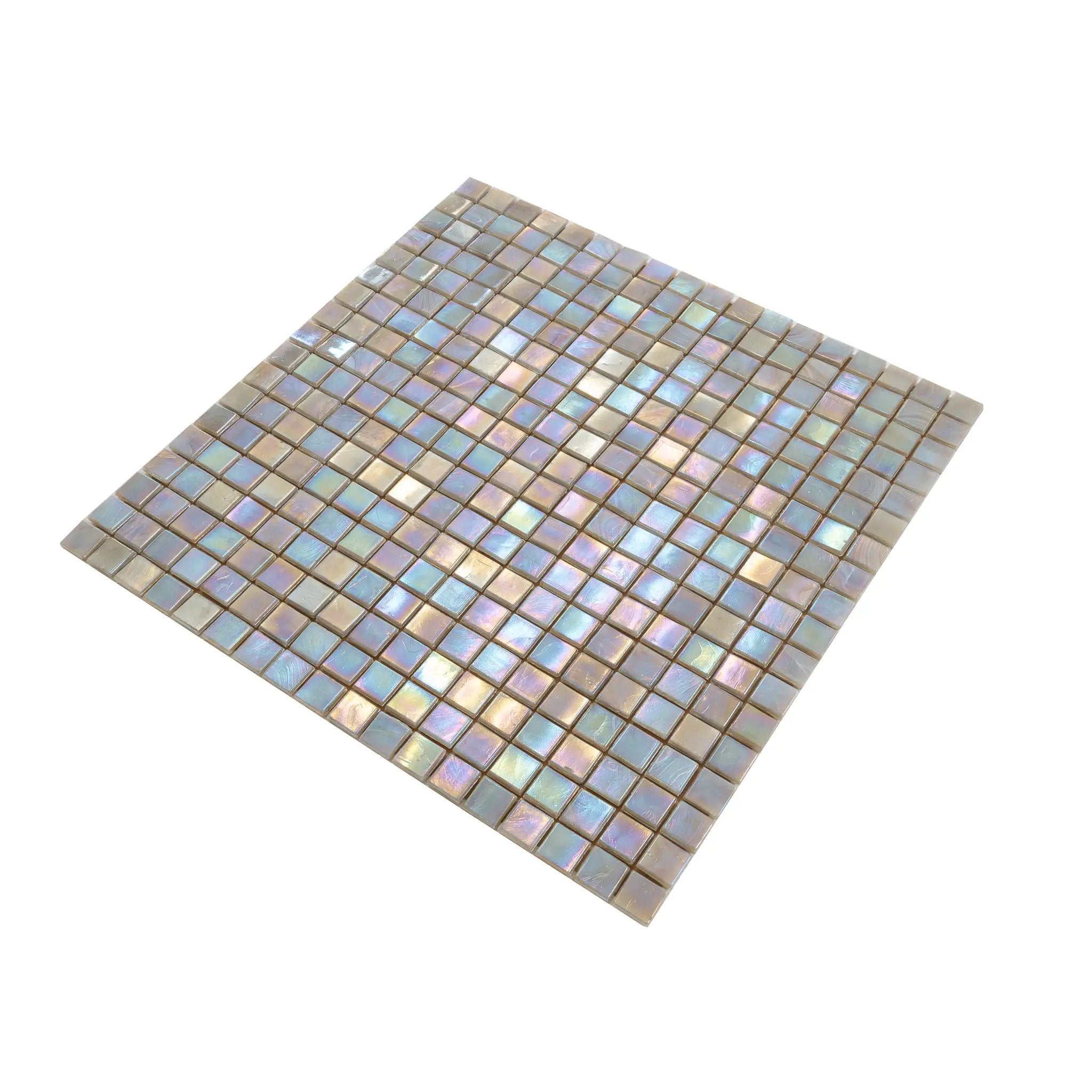 Hazelnut Beige 12x12 Glossy Uniform Square Glass Mosaic Tile (20 pack, 18.69 sq ft/case) by Apollo Tile