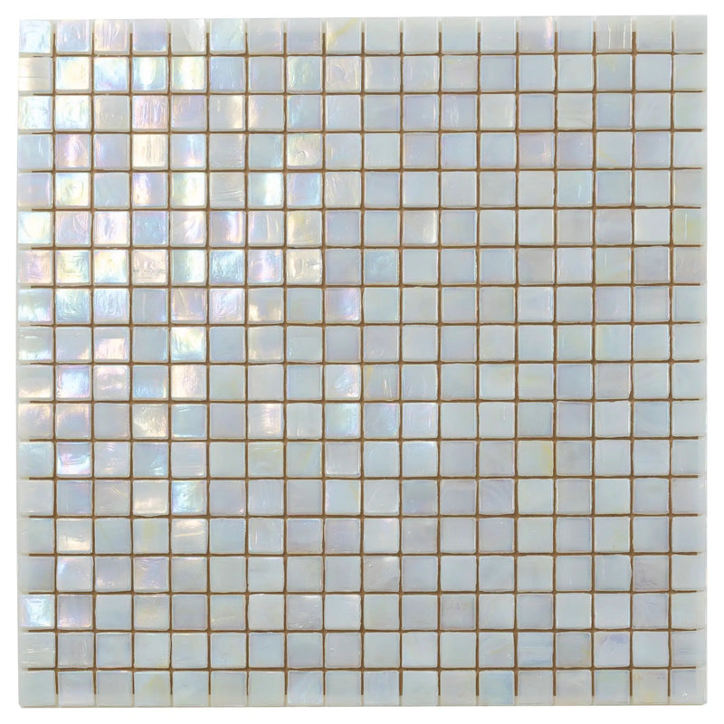 Light Beige 12x12 Glossy Uniform Square Glass Mosaic Tile (20 pack, 18.69 sq ft/case) by Apollo Tile