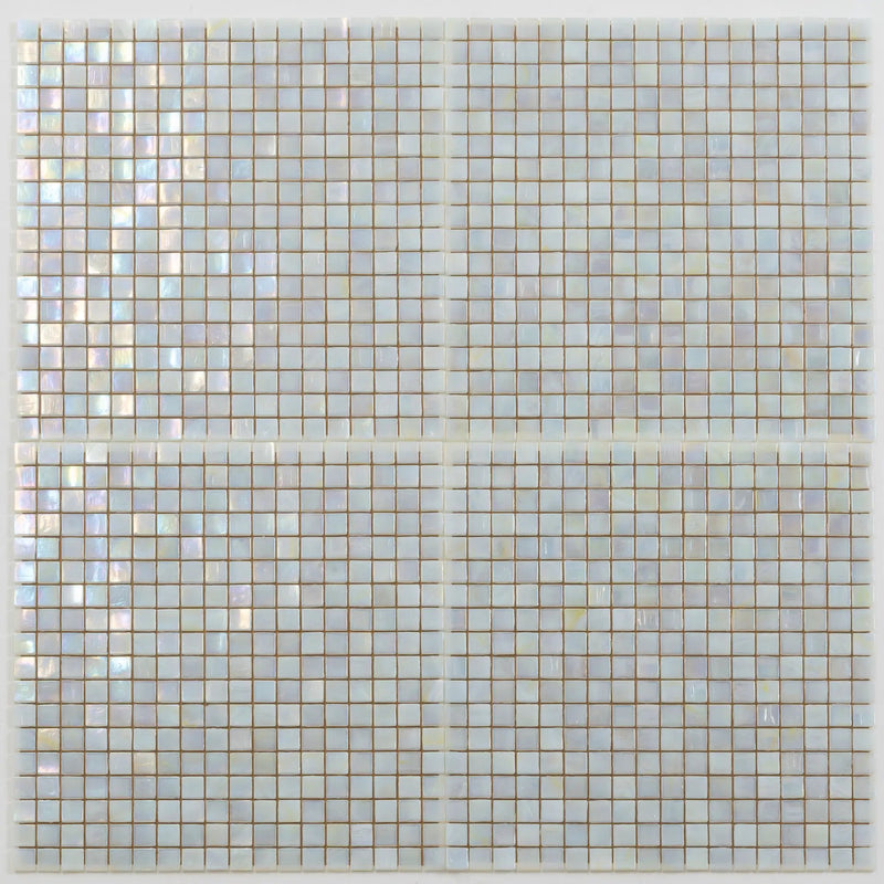 Light Beige 12x12 Glossy Uniform Square Glass Mosaic Tile (20 pack, 18.69 sq ft/case) by Apollo Tile