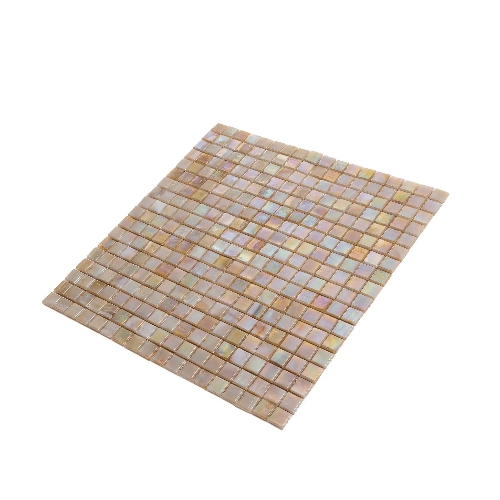 Caramel Beige 12x12 Glossy Uniform Square Glass Mosaic Tile (20 pack, 18.69 sq ft/case) by Apollo Tile