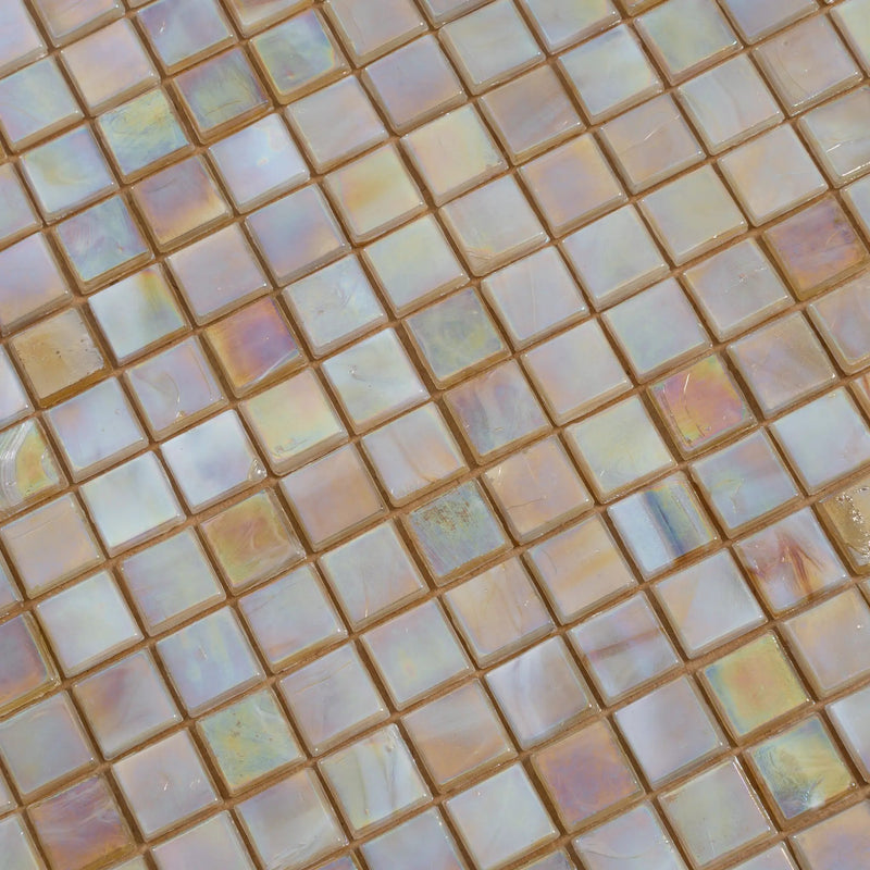 Caramel Beige 12x12 Glossy Uniform Square Glass Mosaic Tile (20 pack, 18.69 sq ft/case) by Apollo Tile