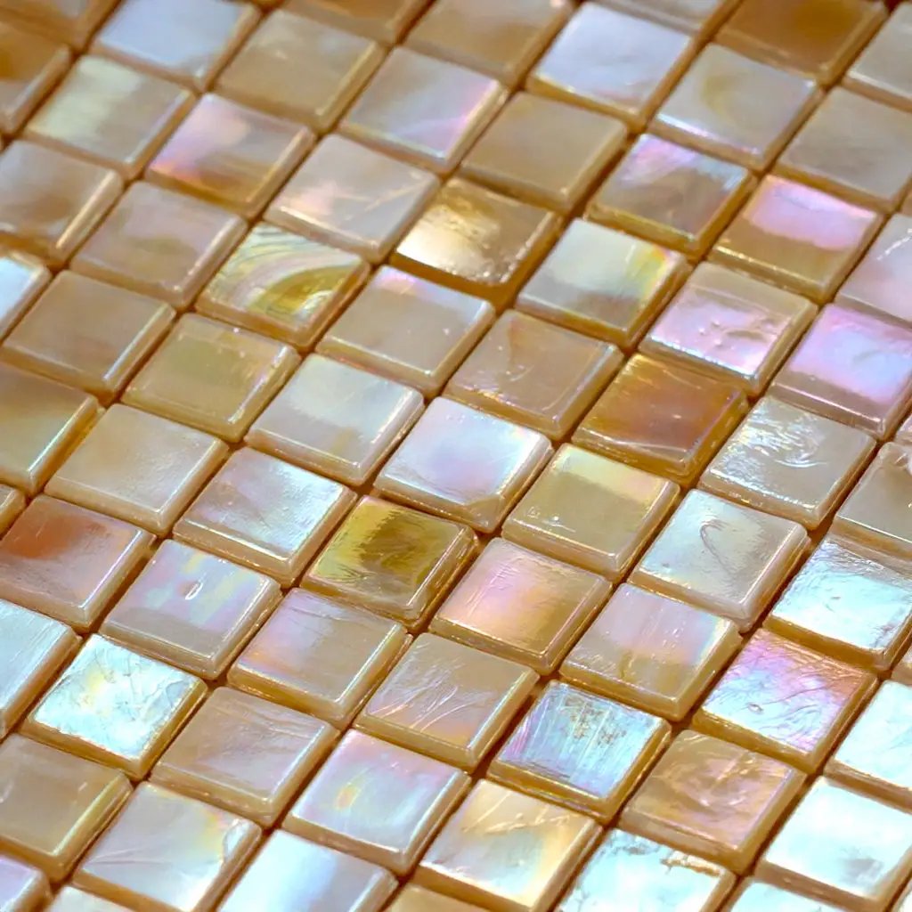 Caramel Beige 12x12 Glossy Uniform Square Glass Mosaic Tile (20 pack, 18.69 sq ft/case) by Apollo Tile