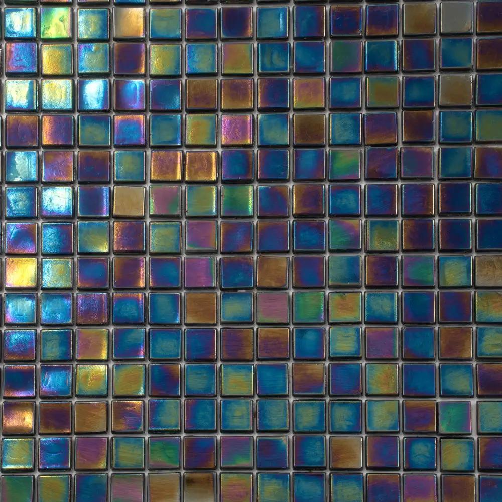 Shimmer Multi Blue 12x12 Glossy Uniform Square Glass Mosaic Tile (20 pack, 18.69 sq ft/case) by Apollo Tile